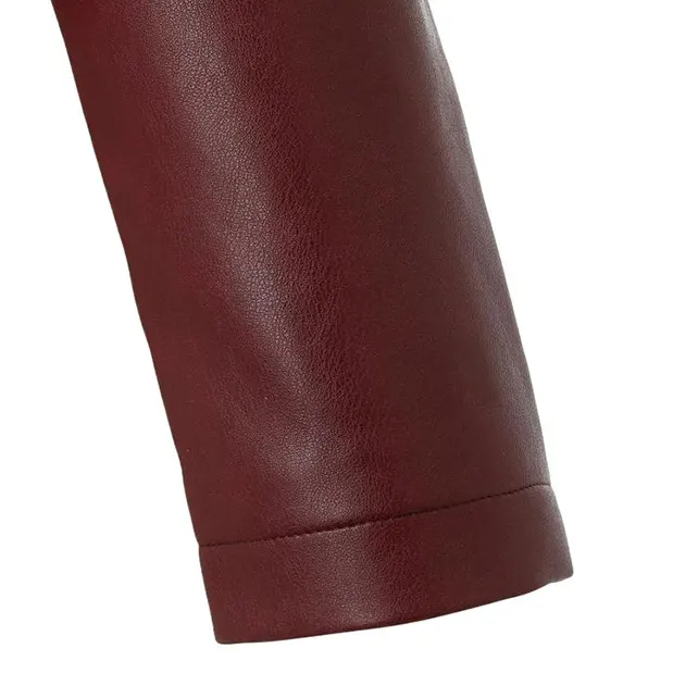 Sporty PU Leather Moto Jacket with Stand Collar